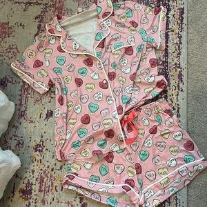 NWT Conversation Heart Pajamas